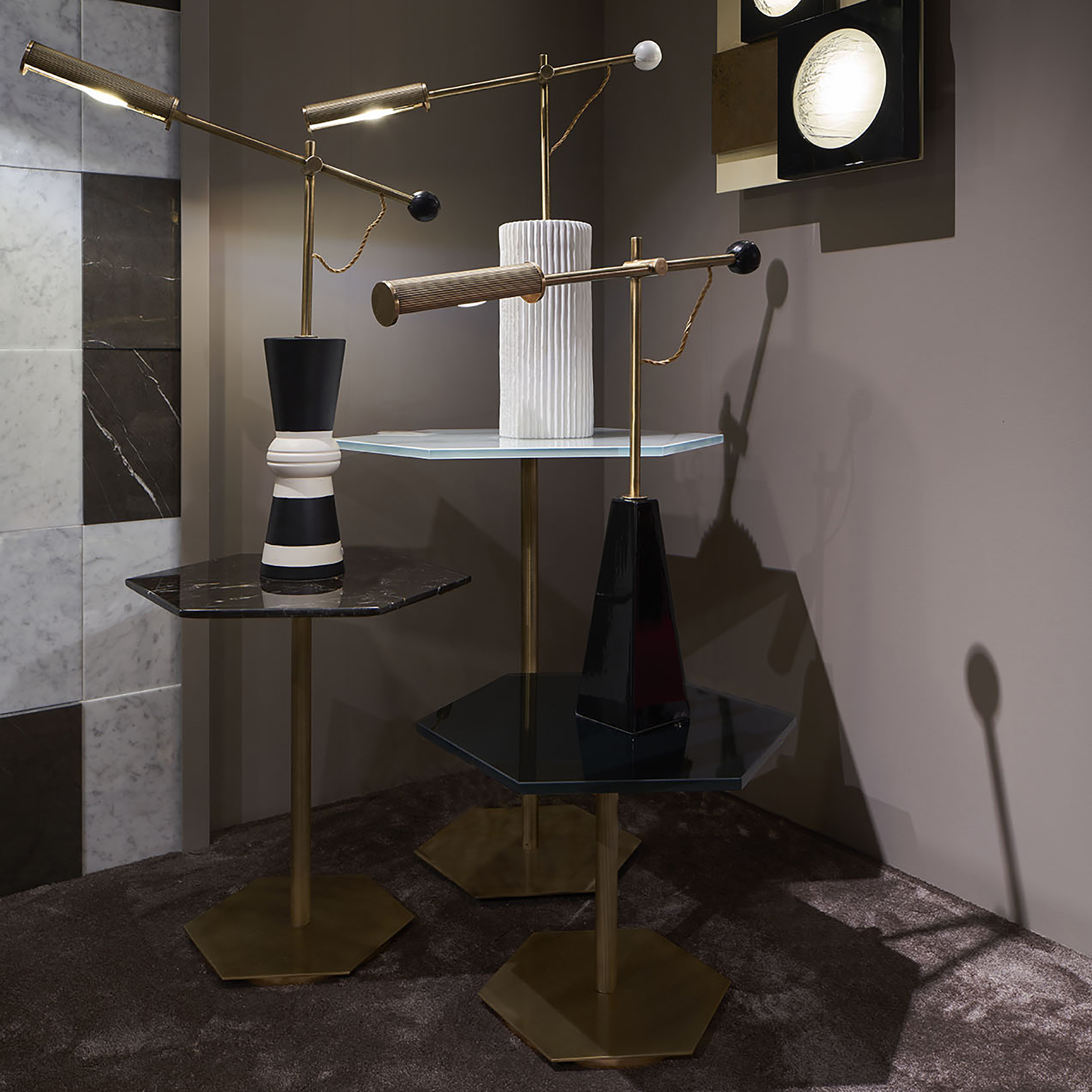 Ted - Table with marble top